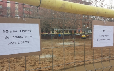 Aquesta és la zona a la plaça davant l'escola quan estava en obres | Pau Duran